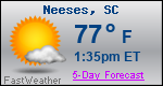 Weather Forecast for Neeses, SC