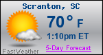 Weather Forecast for Scranton, SC