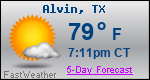 Weather Forecast for Alvin, TX