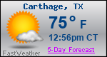 Weather Forecast for Carthage, TX