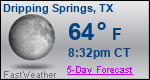 Weather Forecast for Dripping Springs, TX
