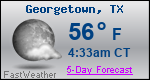 Weather Forecast for Georgetown, TX