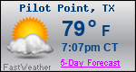 Weather Forecast for Pilot Point, TX