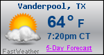 Weather Forecast for Vanderpool, TX