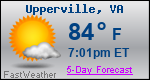 Weather Forecast for Upperville, VA