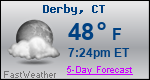 Weather Forecast for Derby, CT