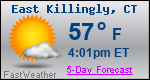 Weather Forecast for East Killingly, CT