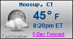 Weather Forecast for Moosup, CT