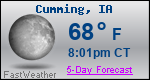 Weather Forecast for Cumming, IA