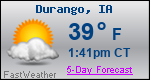 Weather Forecast for Durango, IA