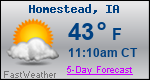 Weather Forecast for Homestead, IA