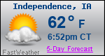Weather Forecast for Independence, IA