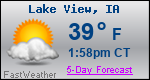 Weather Forecast for Lake View, IA