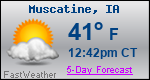Weather Forecast for Muscatine, IA
