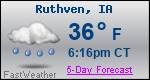 Weather Forecast for Ruthven, IA