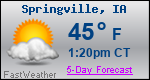 Weather Forecast for Springville, IA