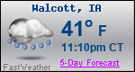 Weather Forecast for Walcott, IA
