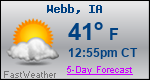 Weather Forecast for Webb, IA