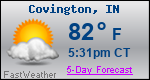 Weather Forecast for Covington, IN