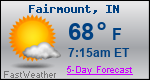 Weather Forecast for Fairmount, IN