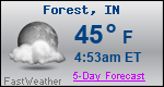 Weather Forecast for Forest, IN