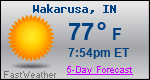 Weather Forecast for Wakarusa, IN
