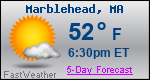 Weather Forecast for Marblehead, MA