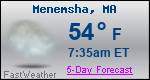 Weather Forecast for Menemsha, MA