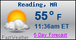 Weather Forecast for Reading, MA