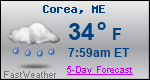 Weather Forecast for Corea, ME