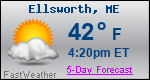 Weather Forecast for Ellsworth, ME