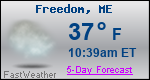 Weather Forecast for Freedom, ME