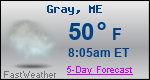 Weather Forecast for Gray, ME