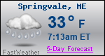 Weather Forecast for Springvale, ME