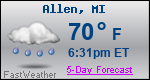 Weather Forecast for Allen, MI