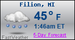 Weather Forecast for Filion, MI