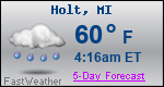 Weather Forecast for Holt, MI