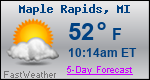 Weather Forecast for Maple Rapids, MI