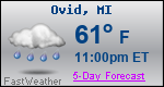Weather Forecast for Ovid, MI
