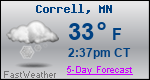 Weather Forecast for Correll, MN