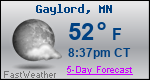 Weather Forecast for Gaylord, MN
