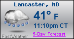 Weather Forecast for Lancaster, MO