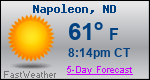 Weather Forecast for Napoleon, ND
