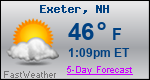 Weather Forecast for Exeter, NH
