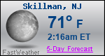 Weather Forecast for Skillman, NJ