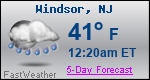 Weather Forecast for Windsor, NJ