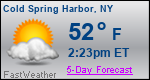 Weather Forecast for Cold Spring Harbor, NY