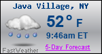 Weather Forecast for Java Village, NY