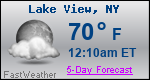 Weather Forecast for Lake View, NY