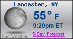 Weather Forecast for Lancaster, NY